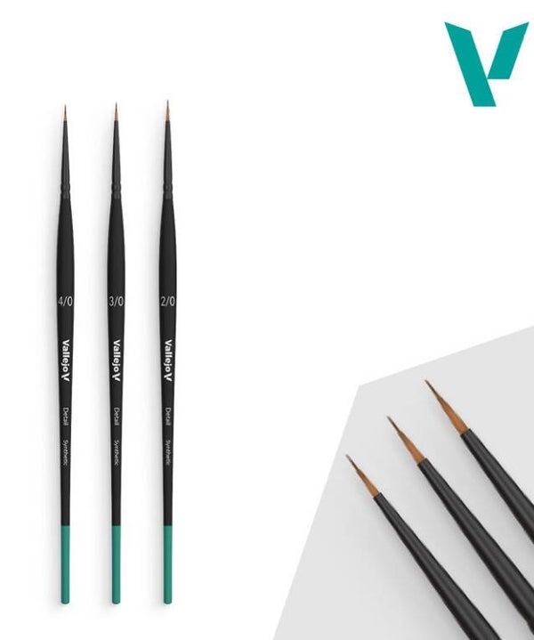 VALLEJO : BRUSH : REF : VALB02990 : DETAIL SET : Definition Set : 4/0 - 3/0 - 2/0  (Synthetic)