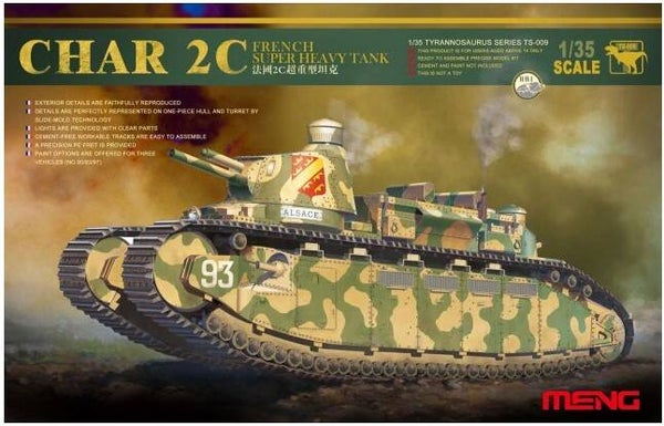 MENG MODEL : REF : TS-009 : 1:35 : FRANCE : FCM : Super Heavy Tank 2C (WWI)