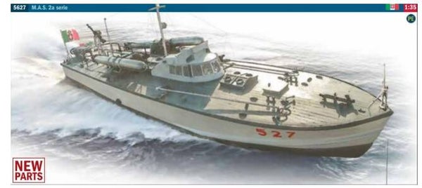 ITALERI : REF : 5627 : 1:35 : ITALY : M.A.S. 2A SERIE 5 (Torpedo-Armed Motorboat)