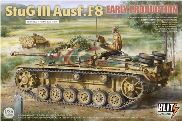 TAKOM : REF : 8013 : 1:35 : German : StuG III Ausf.F8 (Early Production) (BLITZ SERIE)