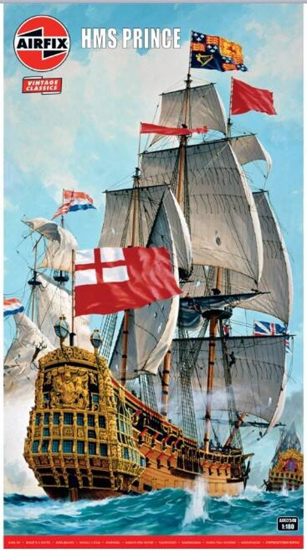 AIRFIX : REF : A09254V : 1:180 : Vintage Classics Series : UK (ROYAL NAVY) : HMS Prince (1670-1813)