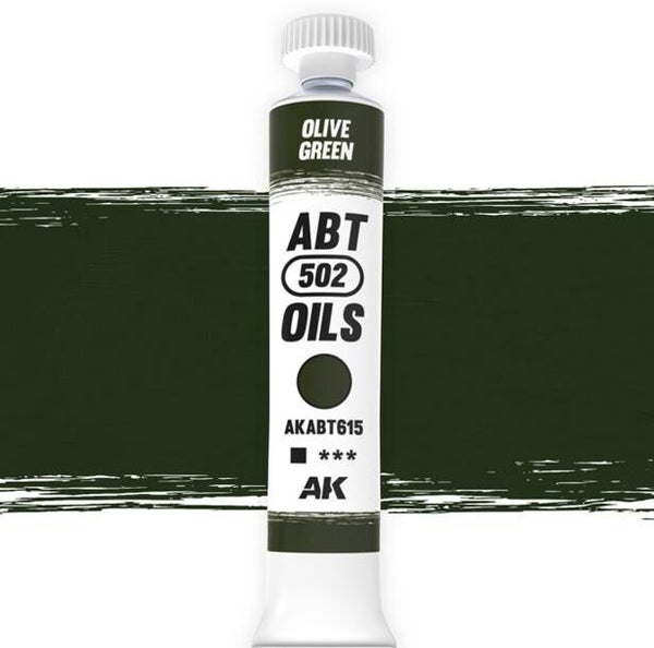 AK INTERACTIVE : REF : AKABT615 : ABT 502 SERIE (OIL / HUILE) : Olive Green (Vert Olive) (20ml)