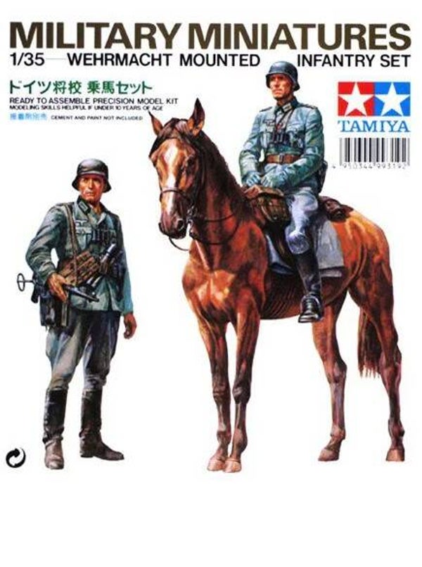 TAMIYA : REF : 35053 : 1:35 : German : Wehrmacht Mounted Infantry Set (2 Fig. + 1 Horse)