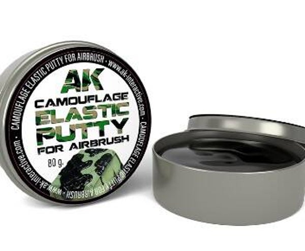 AK INTERACTIVE : REF : AK8076 : TOOL / OUTILLAGE : Camouflage Elastic Masking Putty (For Airbrush) (80 gr.)