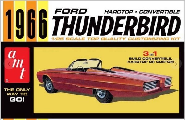 AMT : REF : AMT 1328 : 1:25 : US : FORD : Thunderbird Harttop / Conv. (1966)