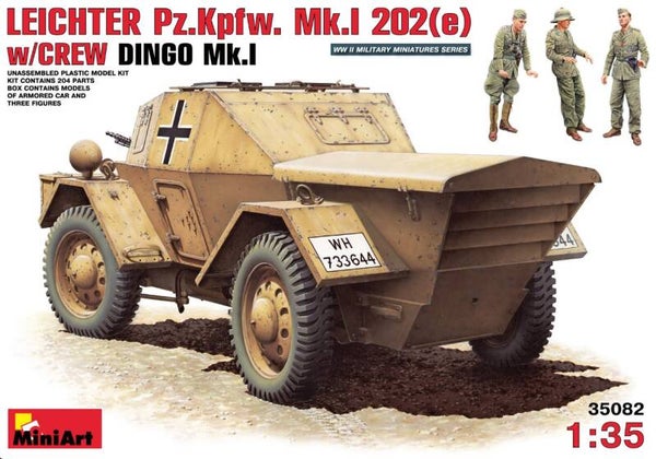 MINIART : REF : MINIART35082 : 1:35 : LEICHTER Pz.kpfw. 202(e) w/CREW DINGO Mk.I