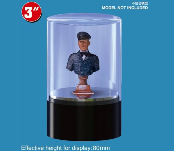 MASTER TOOLS (Trumpeter) : REF : 09832 : ROUND ROTATING DISPLAY CASE BASE (SOCLE VITRINE RONDE ROTATIVE) : 84 x 130 mm