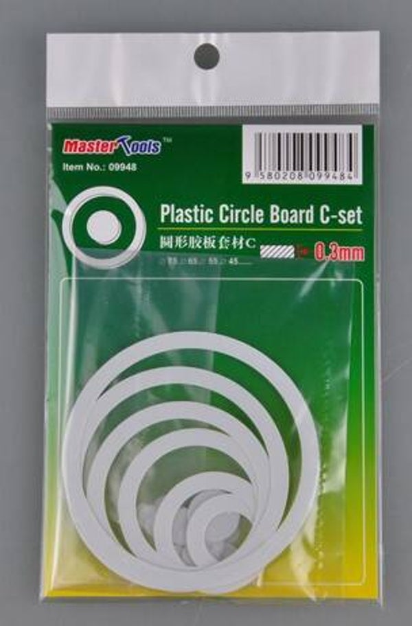 MASTER TOOLS (Trumpeter) : REF : 09948 : TOOL / OUTILLAGE : MODELING TEMPLATE : Plastic Circle Board C-Set-0,3 mm (GABARIT)