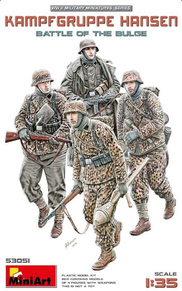 MINIART : REF : MINIART 53051 : 1:35 : German Kampfgruppe Hansen ("Battle of the Bulge") (4 Fig.)