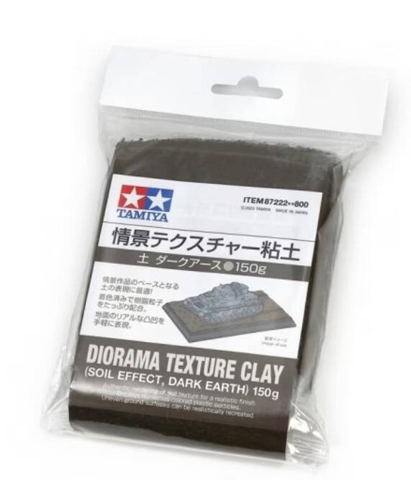 TAMIYA : REF : 87222 : DIORAMA TEXTURE : Clay (Soil Effect: Dark Earth) / Argile Effet de Sol (Terre Sombre) (150 gr)