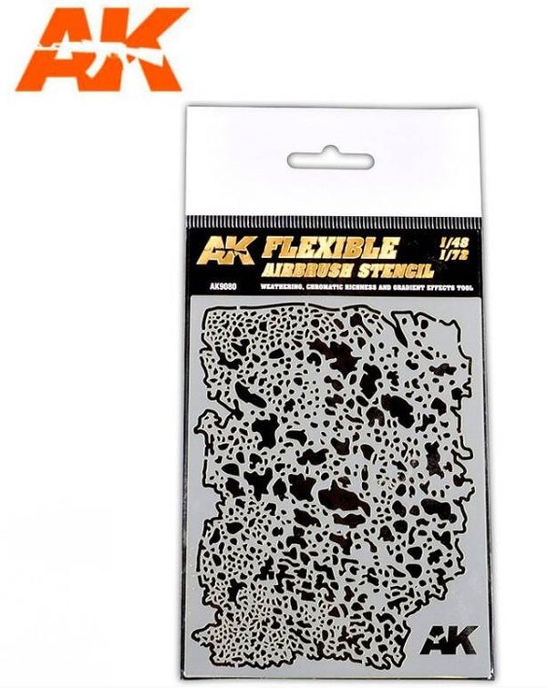 AK INTERACTIVE : REF : AK9080 : TOOL / OUTILLAGE : Flexible Airbrush Stencil : 1/48 - 1/72 (Pochoir)