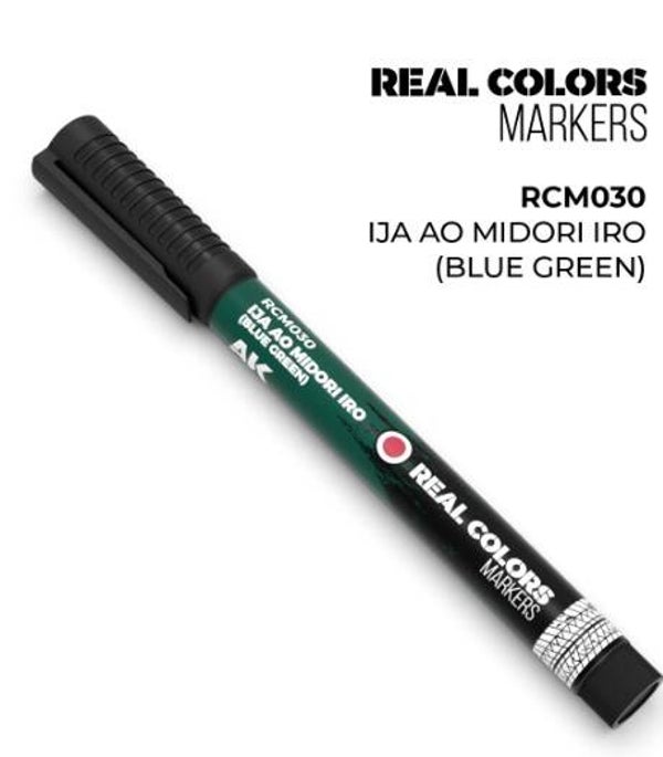 AK INTERACTIVE : REF : RCM030 : RC (REAL COLOR) MARKER SERIE : IJA AO MIDORI IRO (BLUE GREEN)