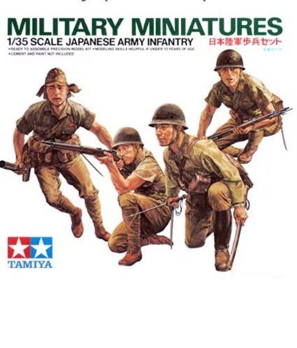 TAMIYA : REF : 35090 : 1:35 : JAPAN : Army Infantry (WWII) (4 Fig.)