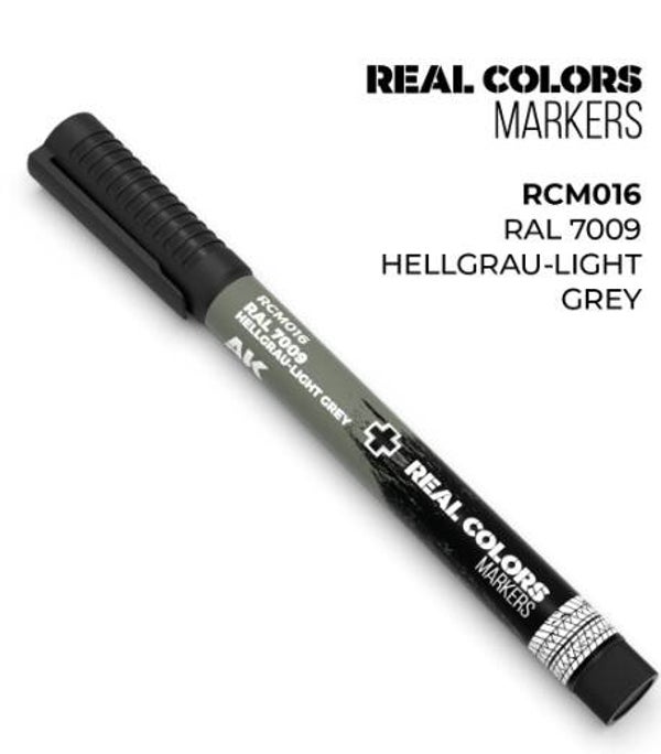 AK INTERACTIVE : REF : RCM016 : RC (REAL COLOR) MARKER SERIE : RAL 7009 HELLGRAU-LIGHT GREY (GRIS CLAIR HELLGRAU)