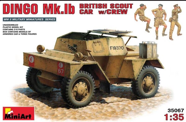 MINIART : REF : MINIART 35067 : 1:35 : UK : DINGO Mk.1b British Scout CAR w/Crew