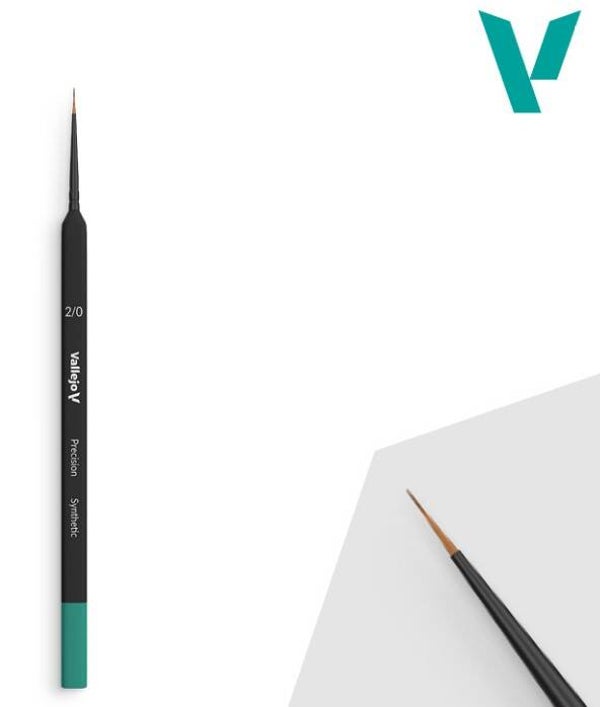 VALLEJO : BRUSH : REF : VALB03020 : PRECISION : Round Synthetic Brush Triangular No. 2 / 0
