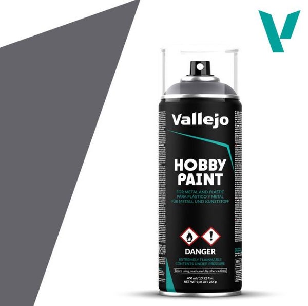 VALLEJO : REF : 28031 : HOBBY PAINT SERIE (COLORED PRIMER SPRAY) : Gunmetal (400 ml)