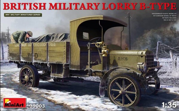 MINIART : REF : MINIART 39003 : 1:35 : UK : LGOC : British Military Lorry B-Type (WWI)