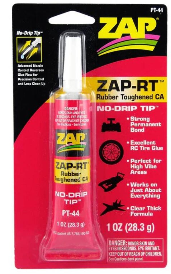 ZAP : REF : ZAPPT44 : ZAP PT44 Rubber Toughened 1 Oz (28.3g) ("Rubber Toughened" / "Renforcée par du caoutchouc")