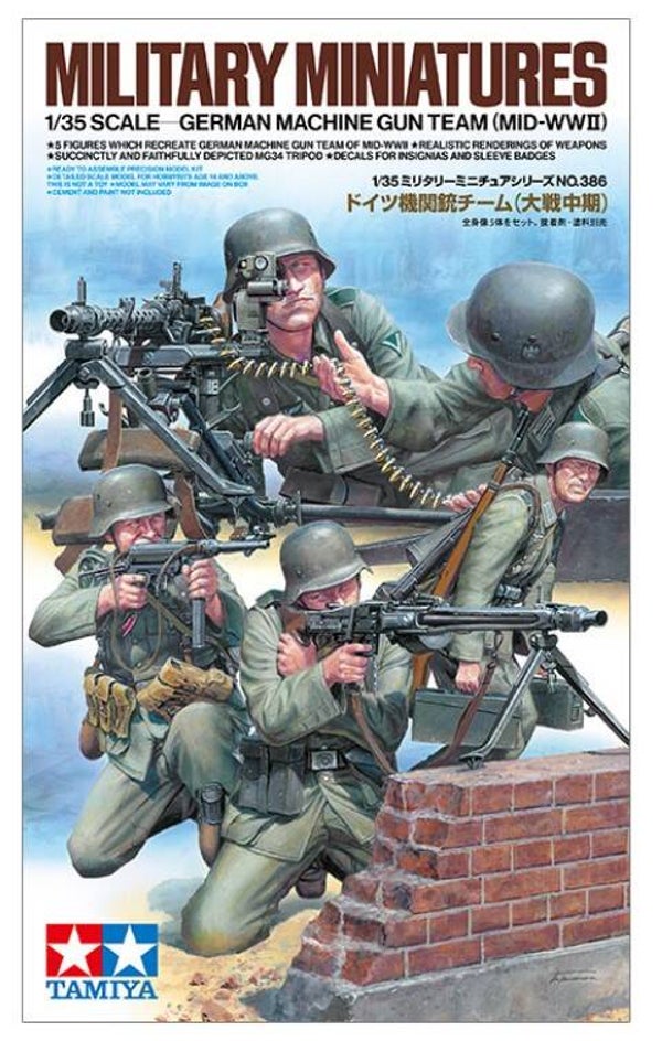 TAMIYA : REF : 35386 : 1:35 : German Machine Gun Team (MID-WWII)