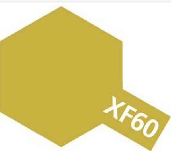 TAMIYA : COLOR : REF : 81760 : ACRYLIC PAINT : XF SERIE MINI (10 ML) : XF-60 MAT DARK YELLOW / JAUNE FONCE MAT