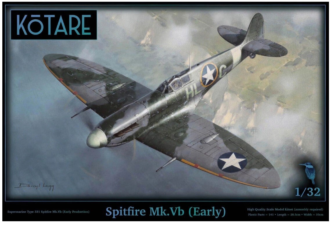 KOTARE MODELS : REF : K32006 : 1:32 : UK (RAF) : SUPERMARINE Spitfire Mk.Vb (Early Version)