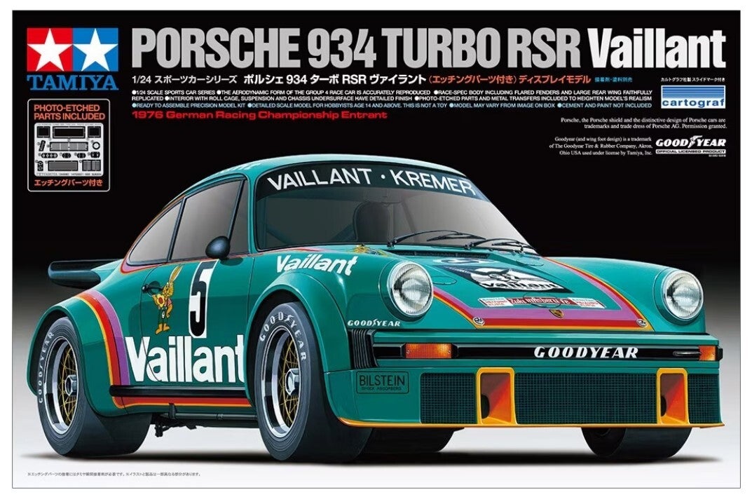 TAMIYA : REF : 24334 : 1:24 : German : PORSCHE : 934 Turbo RSR Vaillant (1976)