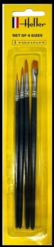 HELLER : REF : 9901 : MATERIAL : BRUSH : Brush Set No. 3/0-3-6-10