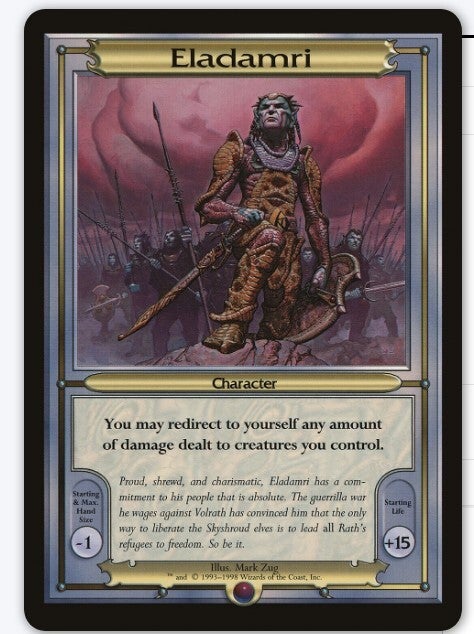 Magic : The Gathering (MTG) : VANGUARD SERIE (PVAN) : Eladamri - SPECIAL OVERSIZED 3.5 x 5 (SPLD+)