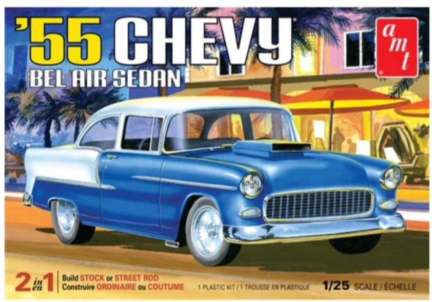 AMT : REF : AMT 1119M : 1:25 : US : CHEVROLET : Bel Air Sedan (1955)