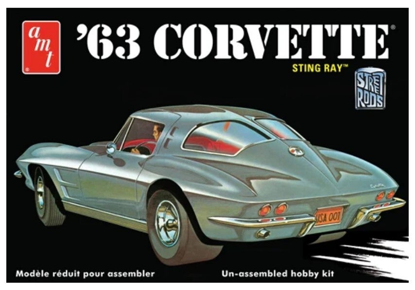 AMT : REF : AMT 861 : 1:25 : US : CHEVROLET : Chevy Corvette C2 (2nd Generation) (1963)