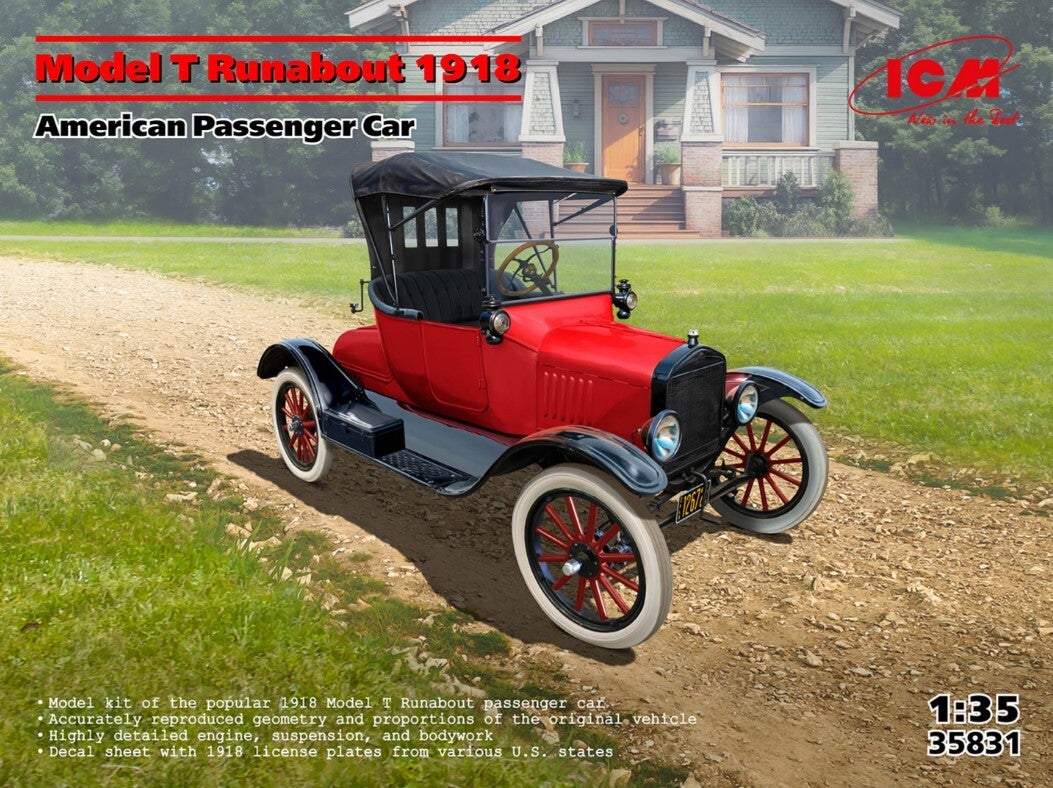 ICM : REF : 35831 : 1:35 : FORD : Ford T Runabout («Tin Lizzie») (1918)
