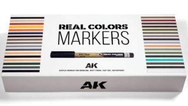 AK INTERACTIVE : REF : RCM150 : RC (REAL COLOR) MARKER SERIE : SPECIAL BOX RC MARKERS (34 Units)
