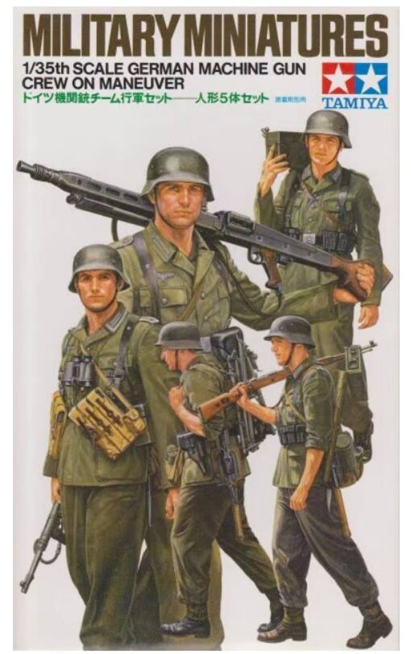 TAMIYA : REF : 35184 : 1:35 : German Machine Gun Crew On Maneuver (5 Fig.)