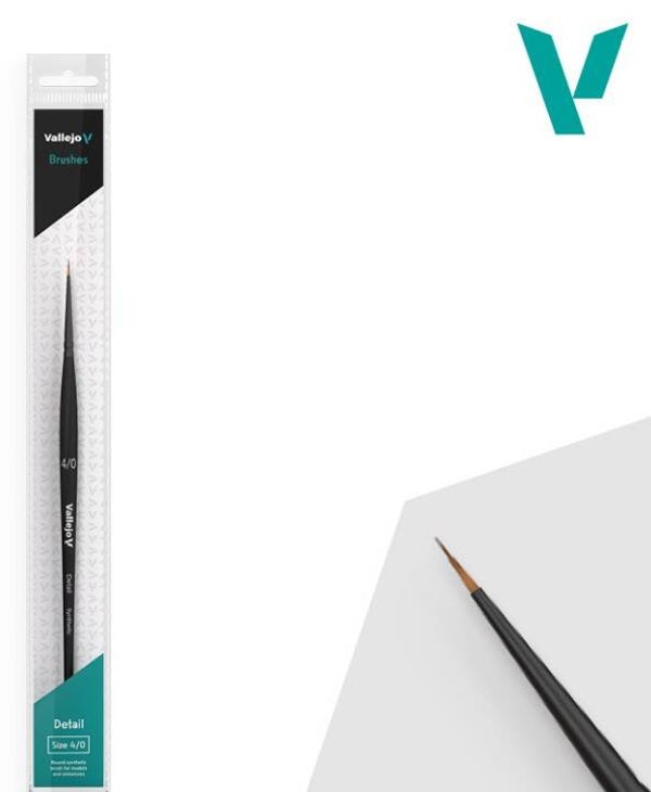 VALLEJO : BRUSH : REF : VALB2040 : DETAIL : Round Synthetic Brush No. 4/0