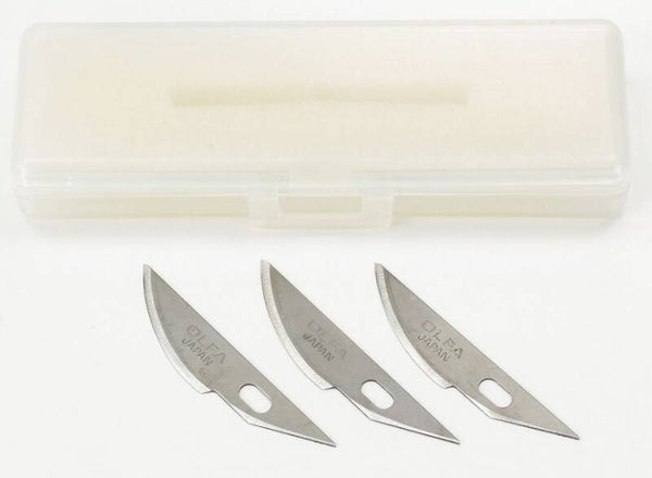 TAMIYA : REF : 74100 : TOOL / OUTILLAGE : Modeler’s Knife Pro Replacement Blade (Curved) (3 Pcs)