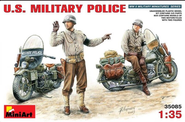 MINIART : REF : MINIART35085 : 1:35 : U.S. MILITARY POLICE (NB : With Motorcycle)