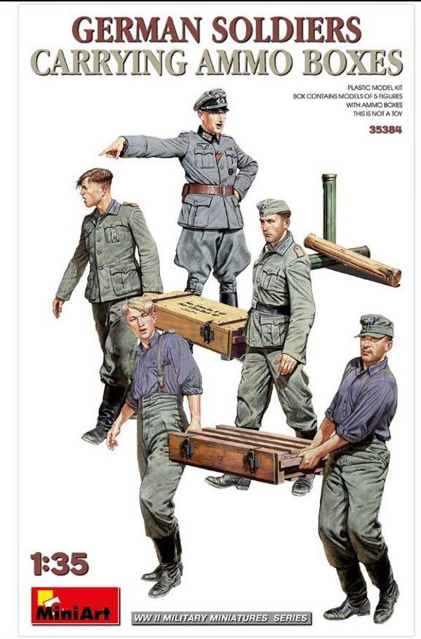 MINIART : REF : MINIART 35384 : 1:35 : German Soldiers Carrying Ammo Boxes (5.Fig)