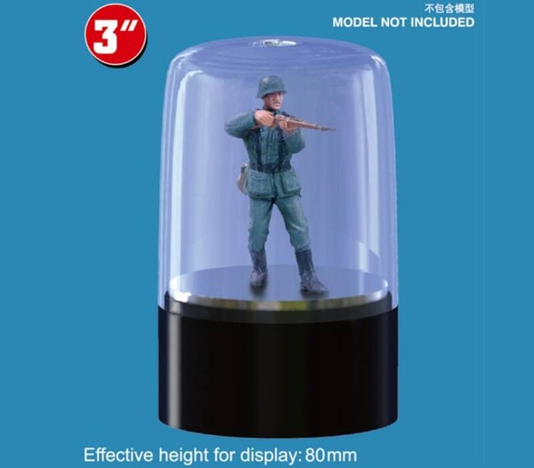 MASTER TOOLS (Trumpeter) : REF : 09831 : ROUND ROTATING DISPLAY CASE BASE (SOCLE VITRINE RONDE ROTATIVE) : 84 x 130 mm