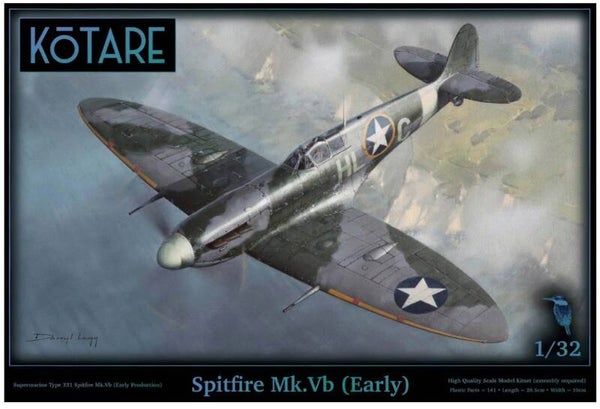 KOTARE MODELS : REF : K32006 : 1:32 : UK (RAF) : SUPERMARINE Spitfire Mk.Vb (Early Version)