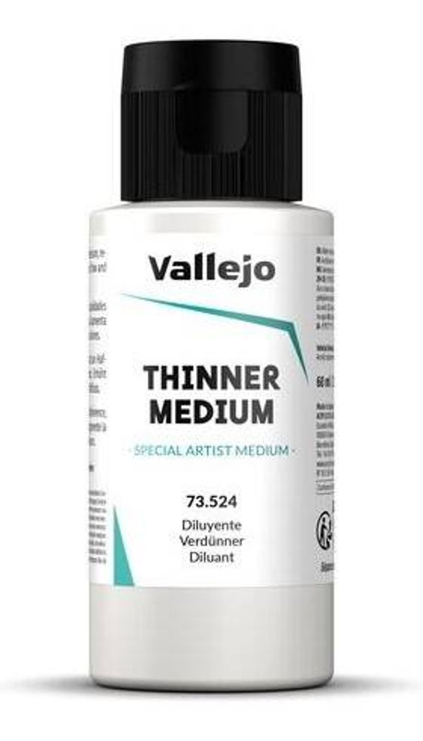 VALLEJO : REF : 73524 : DILUENT / DILUANT : FOR MODEL COLOR SERIE : THINNER MEDIUM (60 ml)