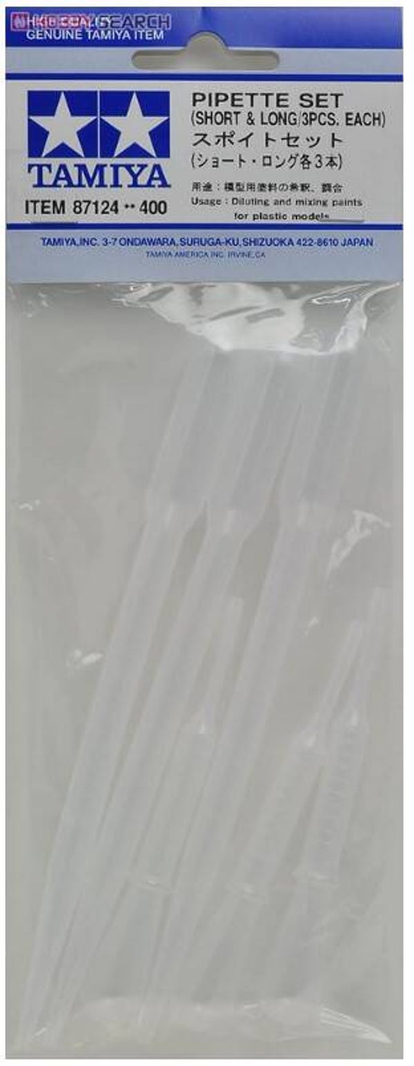 TAMIYA : REF : 87124 : ACCESSORY : Pipette Set (Short & Long / 3 Pieces Each