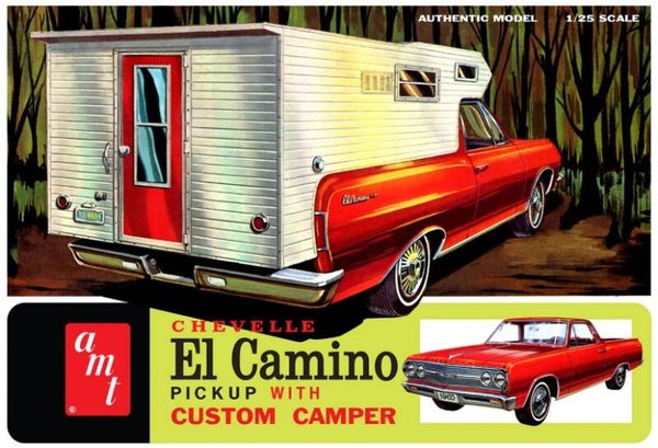 AMT : REF : AMT 1364 : 1:25 : US : CHEVROLET : CHEVY El Camino (Pickup With Camper) (1965)