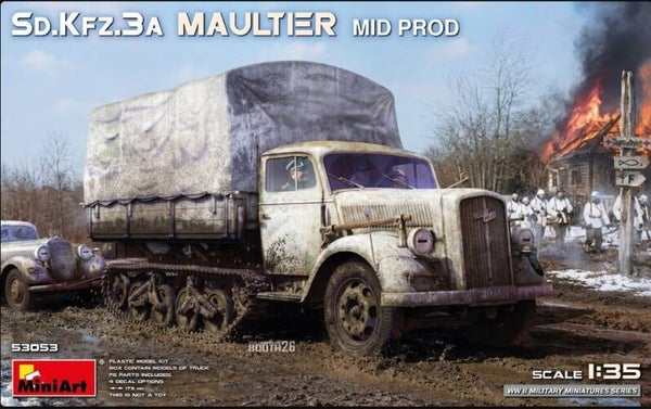 MINIART : REF : MINIART 53053 : 1:35 : German : OPEL : Sd.Kfz.3a (Sonderkraftfahrzeug 3) Maultier ("Mule") ( MID PROD.)