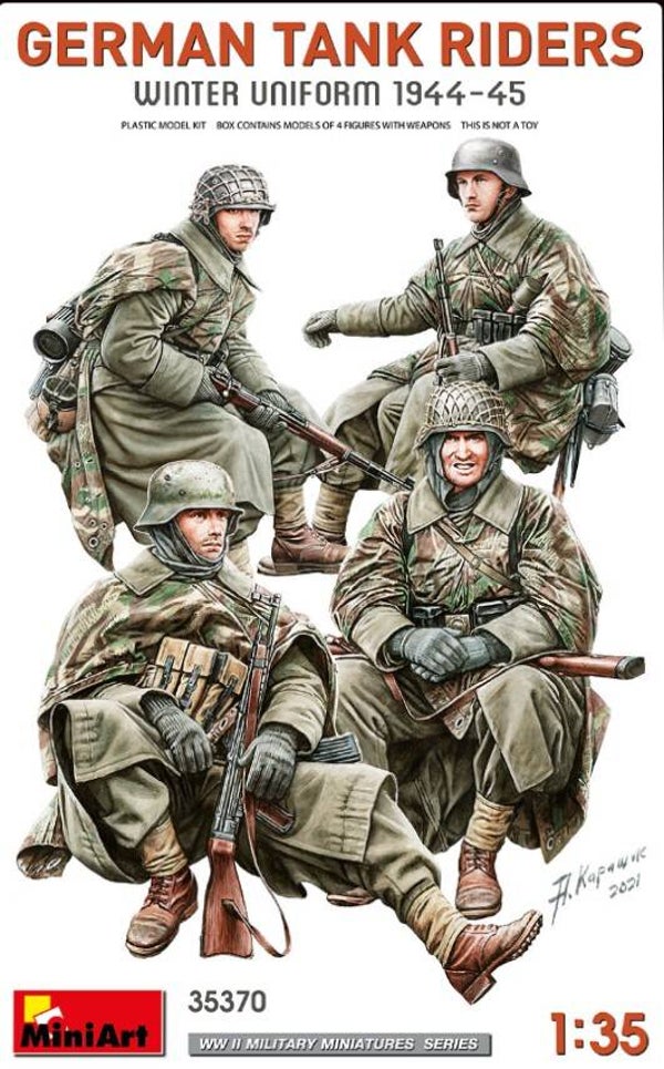 MINIART : REF : MINIART 35370 : 1:35 : German Tank Riders (Winter Uniform 1944-45) (4.Fig)