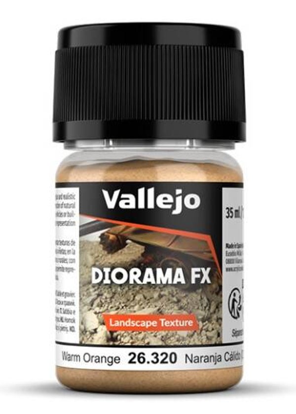 VALLEJO : REF : VAL26320 : DIORAMA EFFECTS : FX SERIE : LANDSCAPE TEXTURES : Warm Orange  0.1-1 mm (50 g)