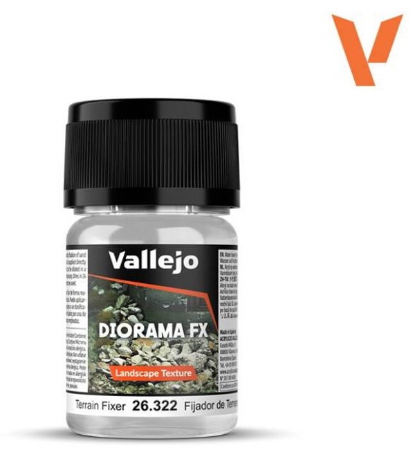 VALLEJO : REF : VAL26322 : DIORAMA EFFECTS : FX SERIE : STANDARD TERRAIN FIXER PRODUCT (35 ml)