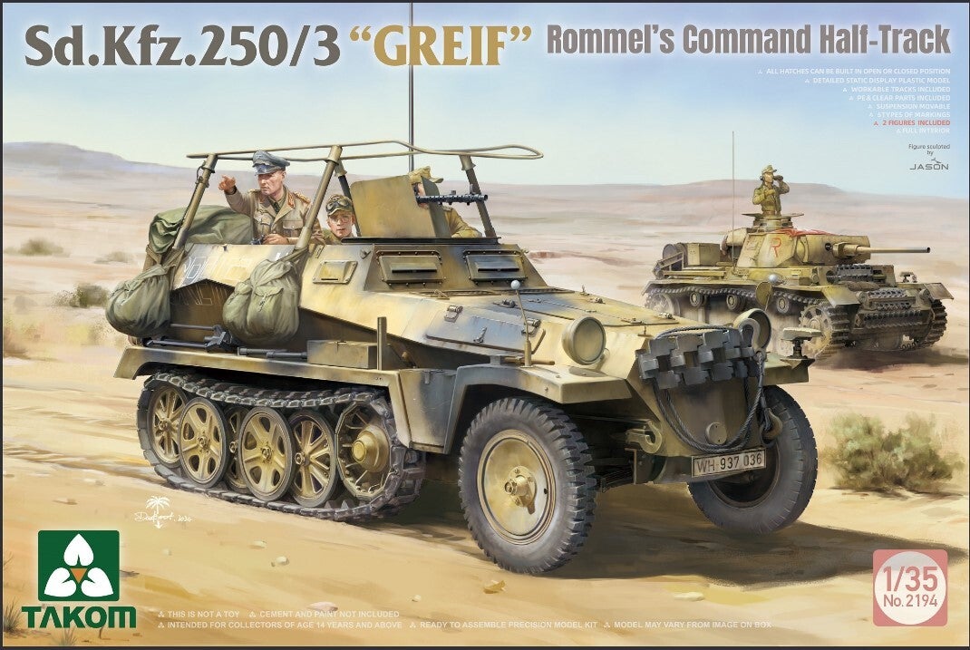 TAKOM : REF : 2194 : 1:35 : German Sd.Kfz.250/3 "GREIF" (Rommel's Command Half-Track)