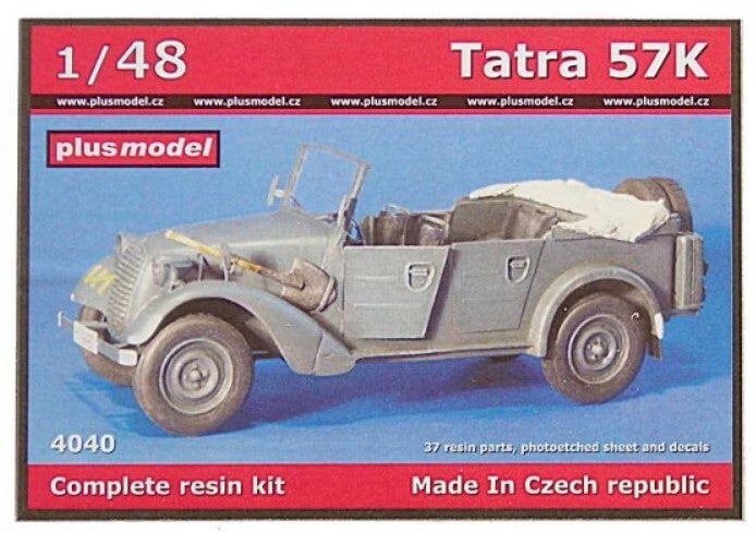 PLUS MODEL : REF : 4040 : 1:48 : CSZ REPUBLIC : TATRA : Tatra 57K (1941-1947)