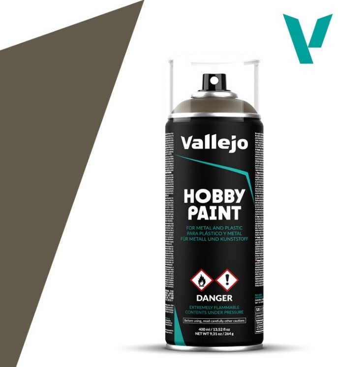 VALLEJO : REF : VAL28005 : HOBBY PAINT SERIE (COLORED PRIMER SPRAY) : US Olive Drab (400 ml)